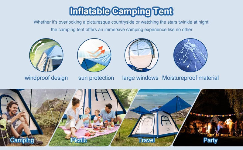 Waterproof Tent with Shelter | Free 6-8 Days Shipping!