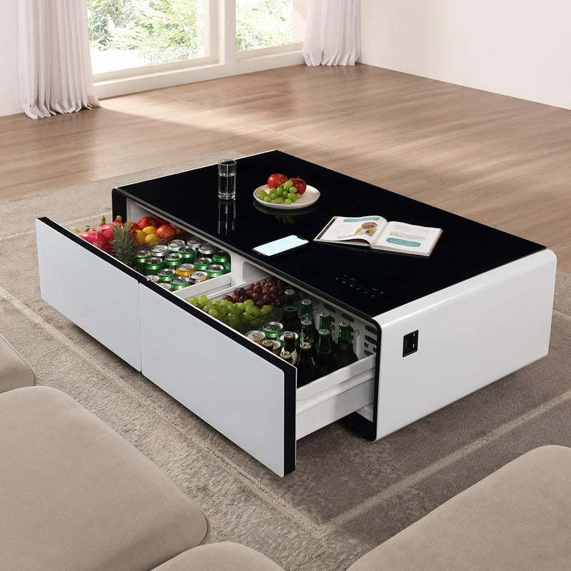 Smart Coffee Table with Fridge 135L