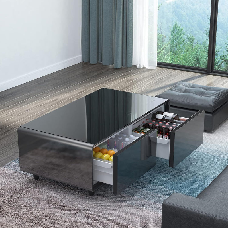 Smart Coffee Table with Fridge 135L