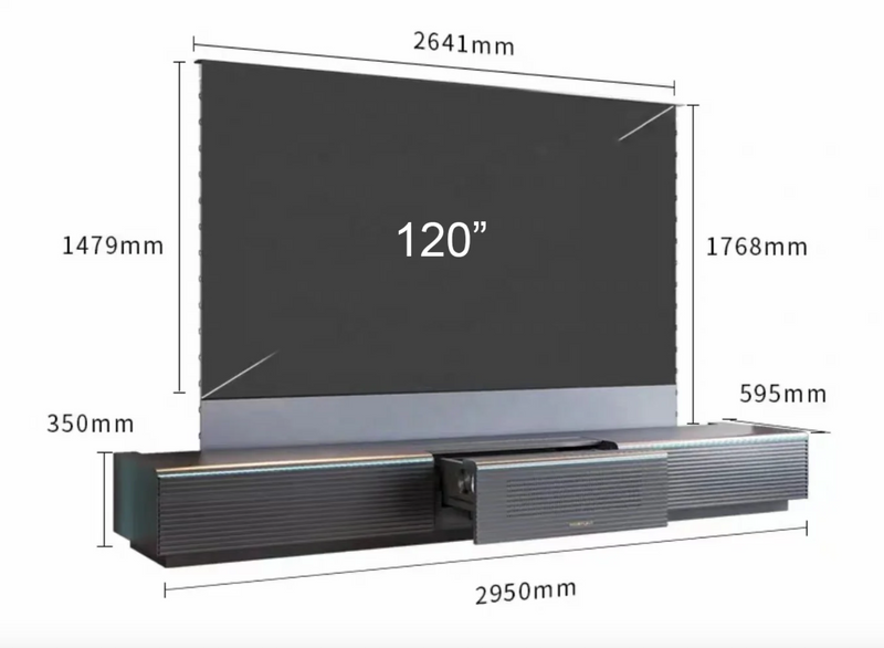 Ultra-Modern Motorized Screen Laser TV Console Cabinet