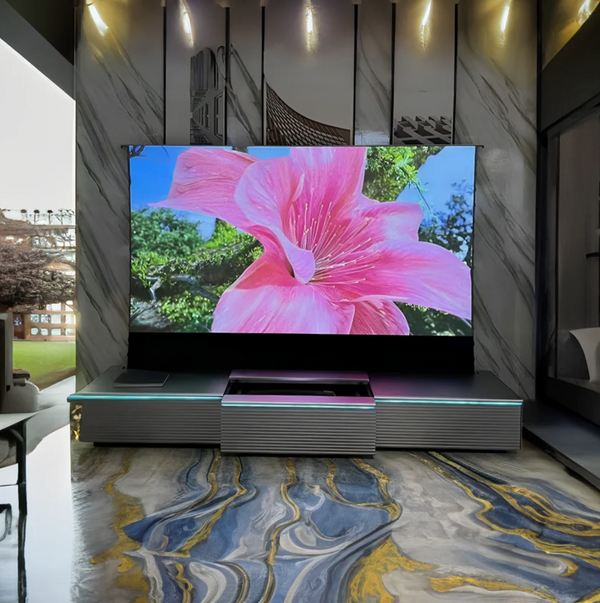 Ultra-Modern Motorized Screen Laser TV Console Cabinet