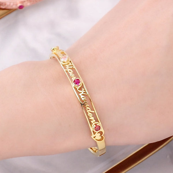 Birthstone Name Bracelet