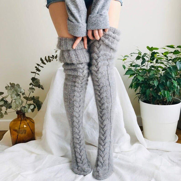 Knitted Thigh High Stockings