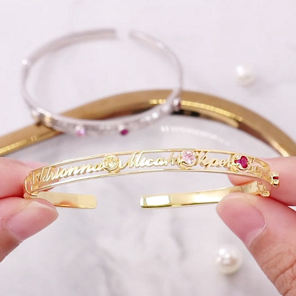 Birthstone Name Bracelet