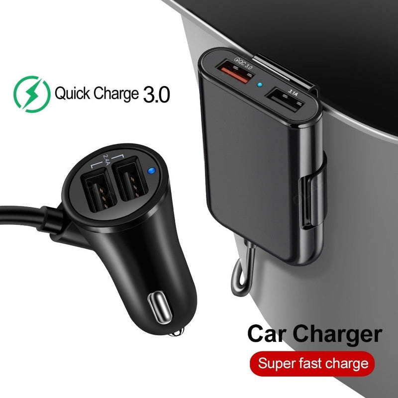 4 in 1 Car Rear Seat Charger