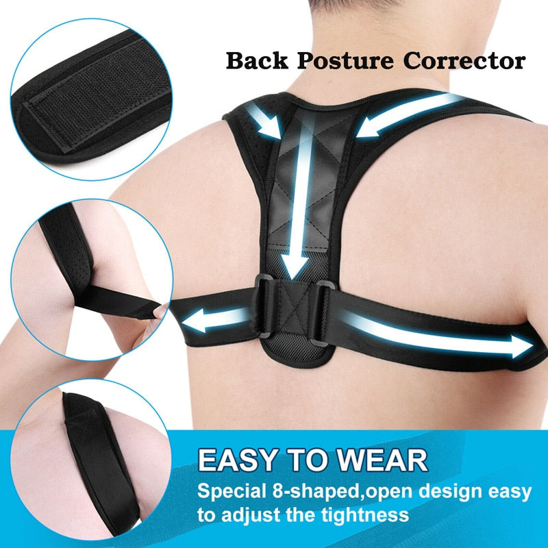 Posture Adjustable Corrector Therapy Back Brace for （unisex）