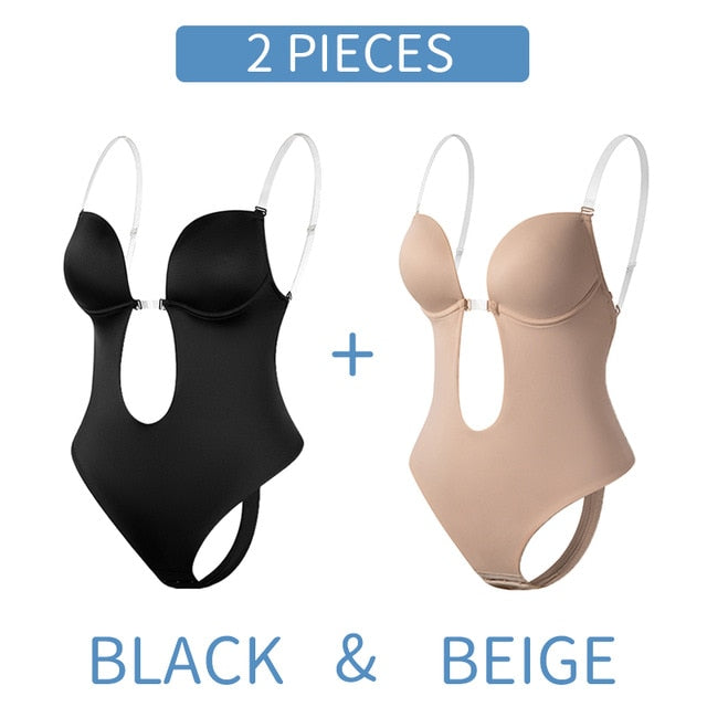 Plunge Backless Body Shaper Bra