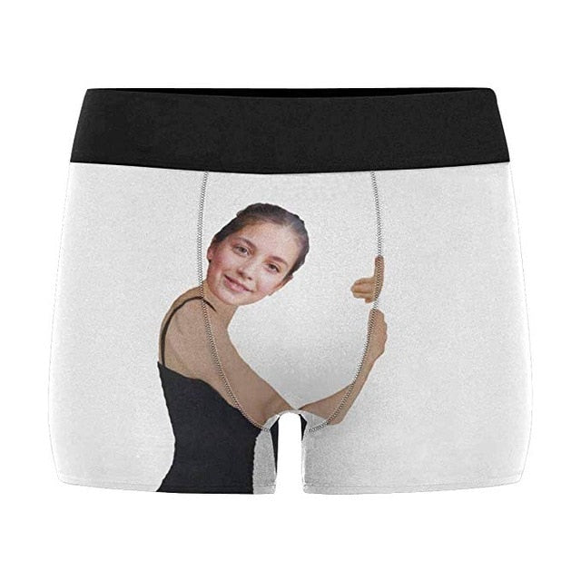 Custom Girlfriend Hugs Boxer Shorts Christmas Gifts