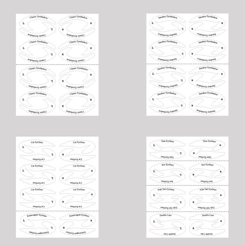 Quick Eyeliner Eyeshadow Stencils