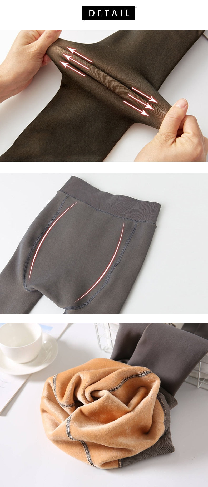 Inner Fleece Translucent Tights