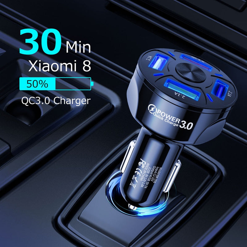 4-in-1 Fast Charging Port For Car