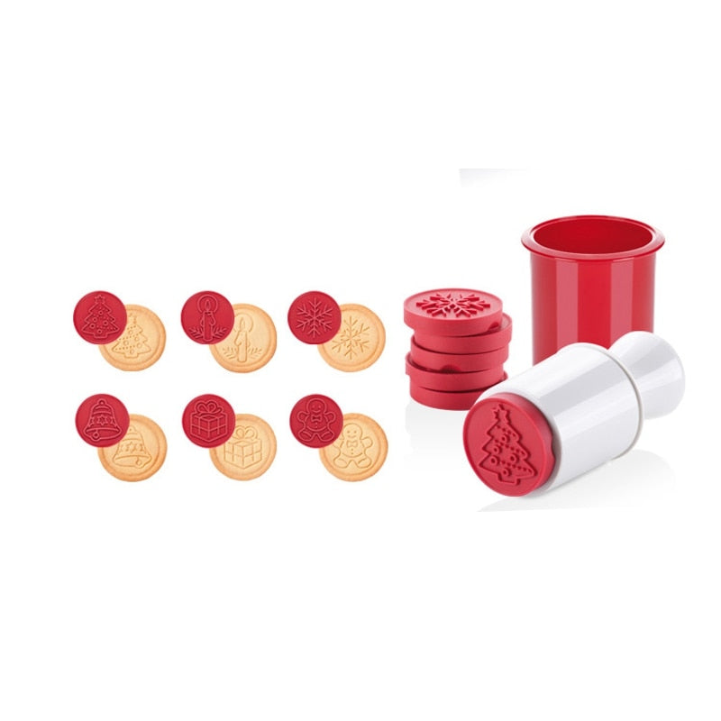 Non-Stick Cookie Stamp & Cutter (6 Styles Set)