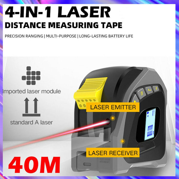 4-IN-1 LASER TAPE MEASURER - Digital Laser Tape Measure Waterproof