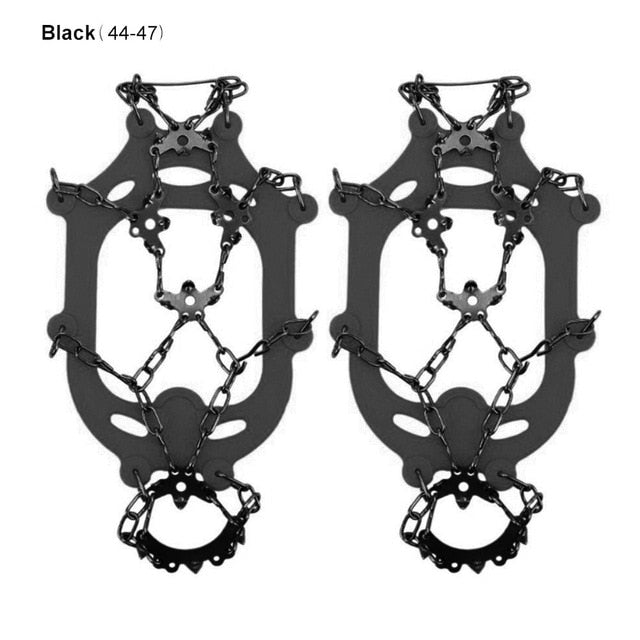 24 Teeth Stainless Steel Ice Cleats for Shoes and Boots