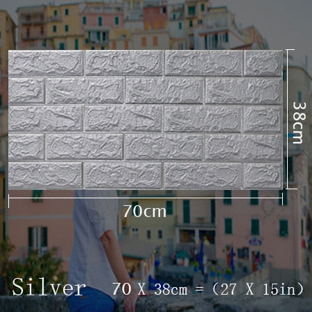 3D Wall Stickers Self Adhesive Foam Brick Room Decor