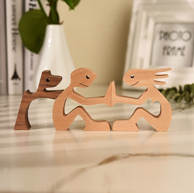 Pet lover gifts |Wood sculpture |Table ornaments |Carved wood decor | Pet memorial | For puppies | Mother's Day Gift