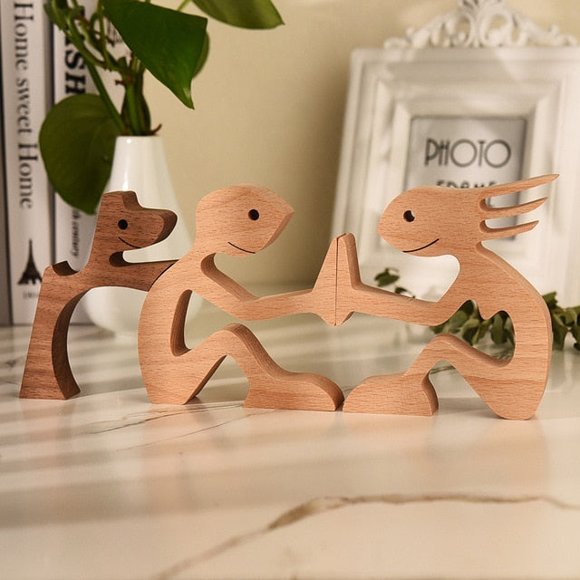 Pet lover gifts |Wood sculpture |Table ornaments |Carved wood decor | Pet memorial | For puppies | Mother's Day Gift