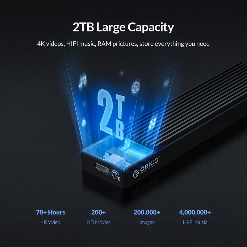 16TB/8TB/4TB/2TB External Aluminum Ultra-High-Speed Mobile SSD