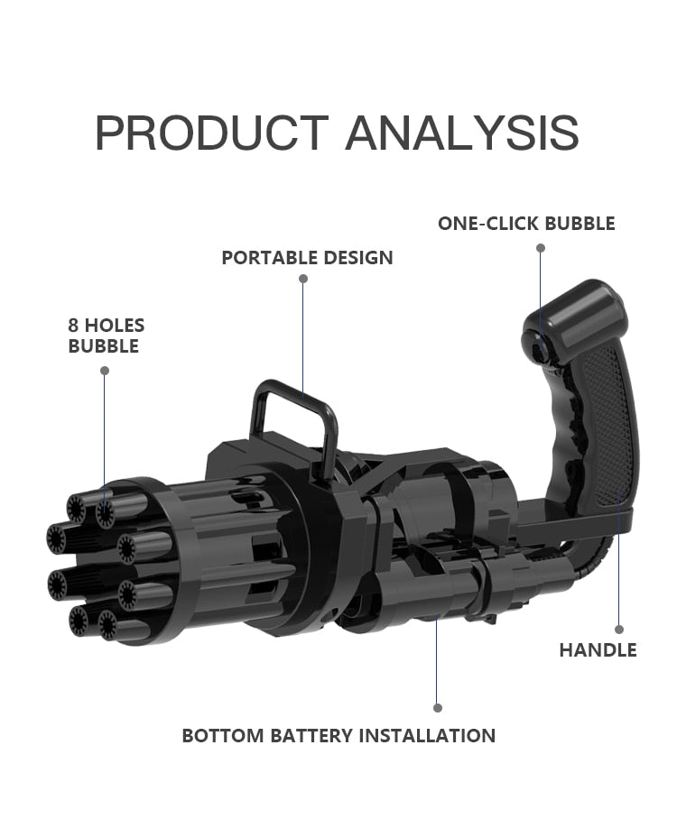 Gatling Bubble Machine