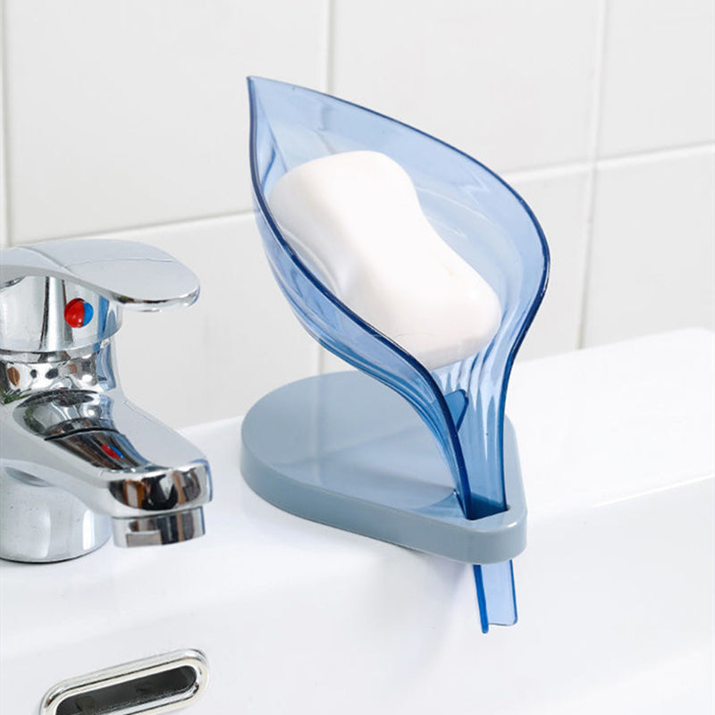 Aveen Self Draining Leaf Shape Decorative Soap Holder For Bathroom, Kitchen & More