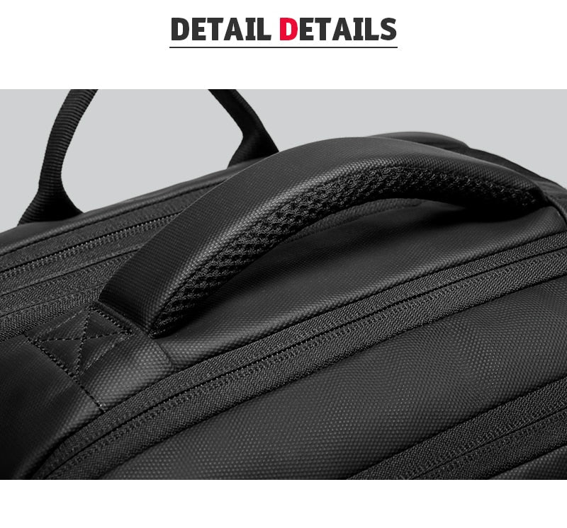 Men's PVC Waterproof USB Charging Male Laptop Casual Travel Bag