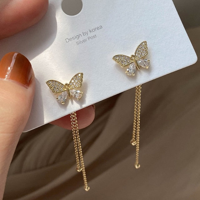 Butterfly Tassel Earrings