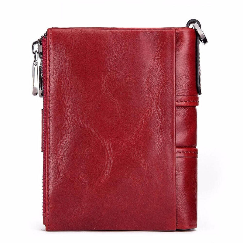 Genuine Leather Anti-theft Retro Wallet With Chain