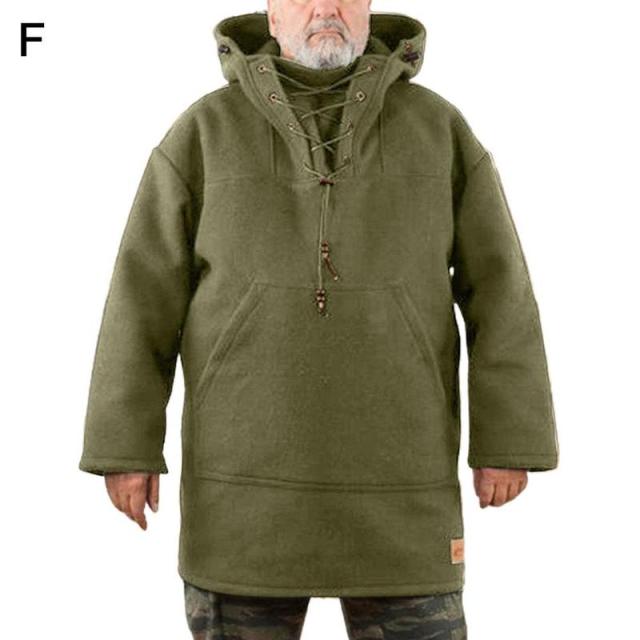 Men's Outdoor Tactical Wool Thick Coat