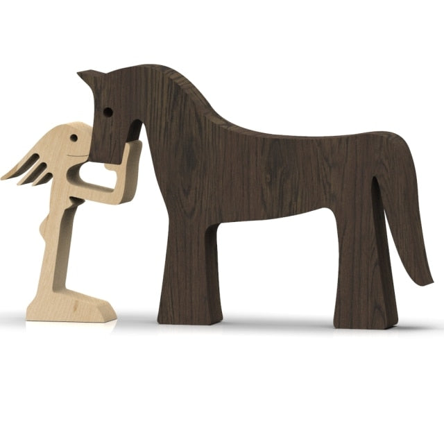 Pet lover gifts |Wood sculpture |Table ornaments |Carved wood decor | Pet memorial | For puppies | Mother's Day Gift