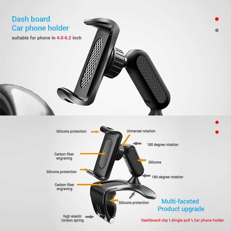 Multifunctional Car Dashboard Phone Holder