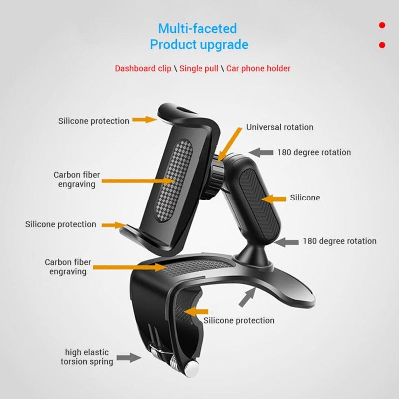 Multifunctional Car Dashboard Phone Holder