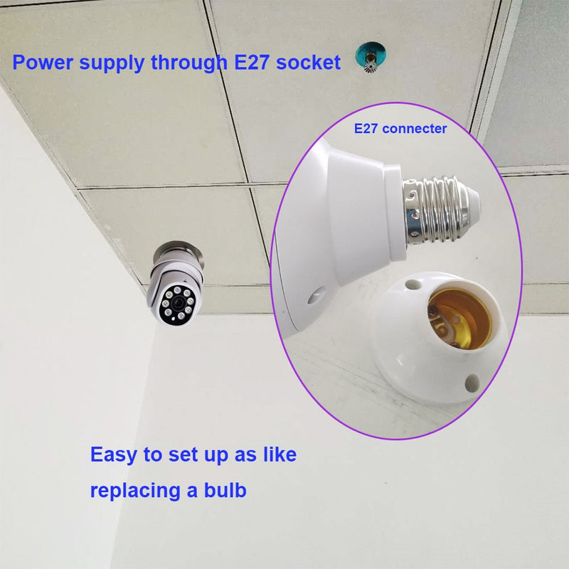 Wireless Wifi Light Bulb Camera Security Camera