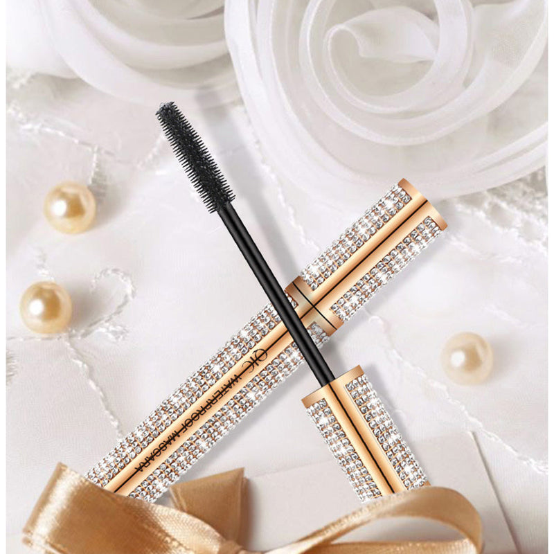 4D Flash Diamond Waterproof Silk Fiber Thick Lengthening Mascara