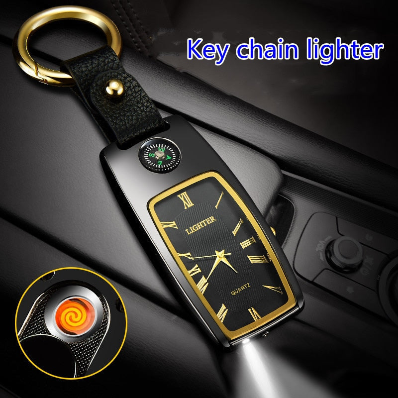 Watch Lighter Gadget With Torch, Compass & Keychain