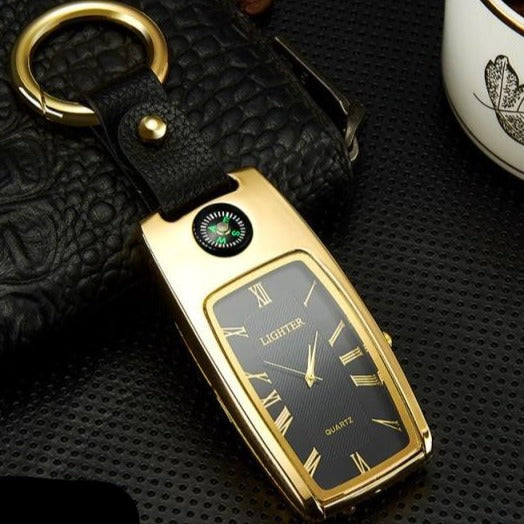 Watch Lighter Gadget With Torch, Compass & Keychain