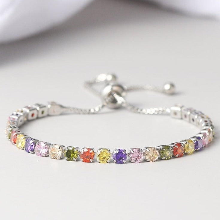 Delicate Rainbow Tourmaline Ionic Bracelet