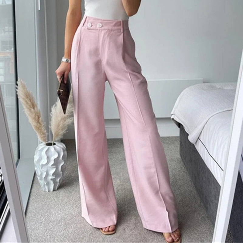 Woman's Casual Full-Length Loose Pants