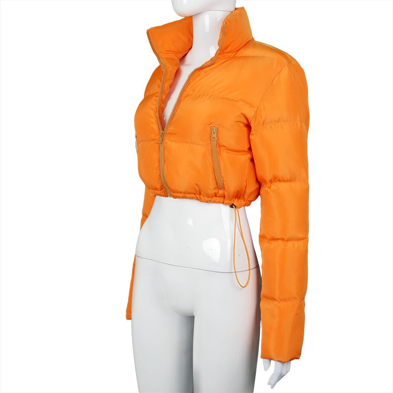 Long Sleeve Zipper Design Gilet Puffer Jacket