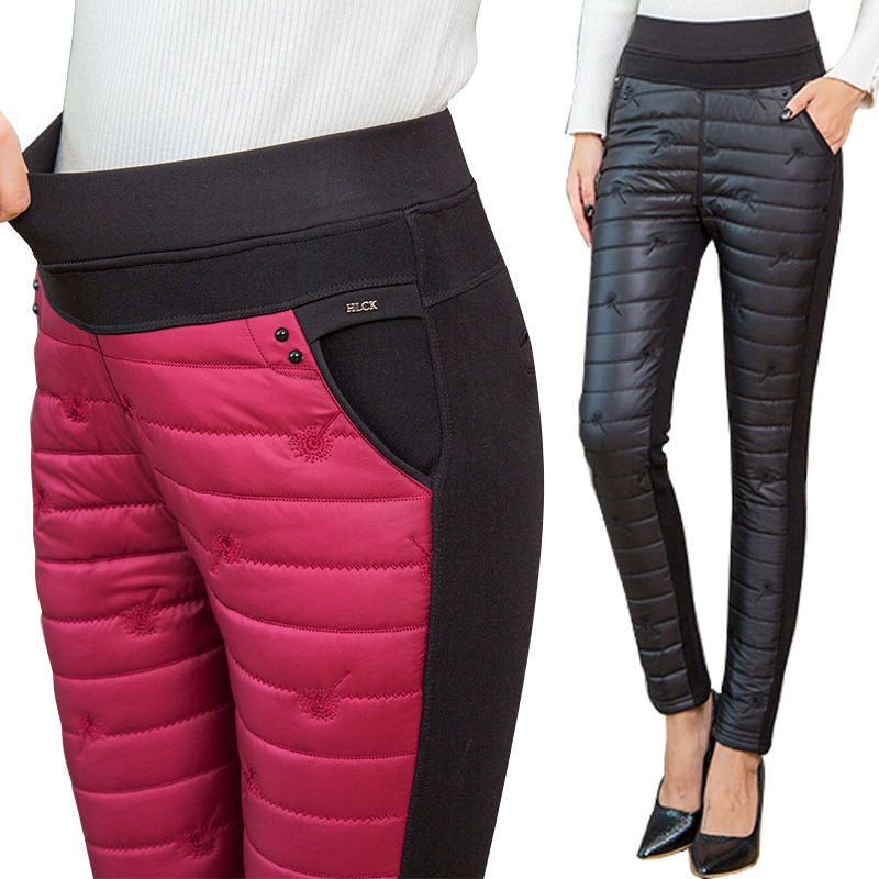 High Waist Warm Down Pants