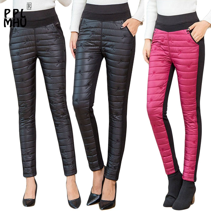 High Waist Warm Down Pants