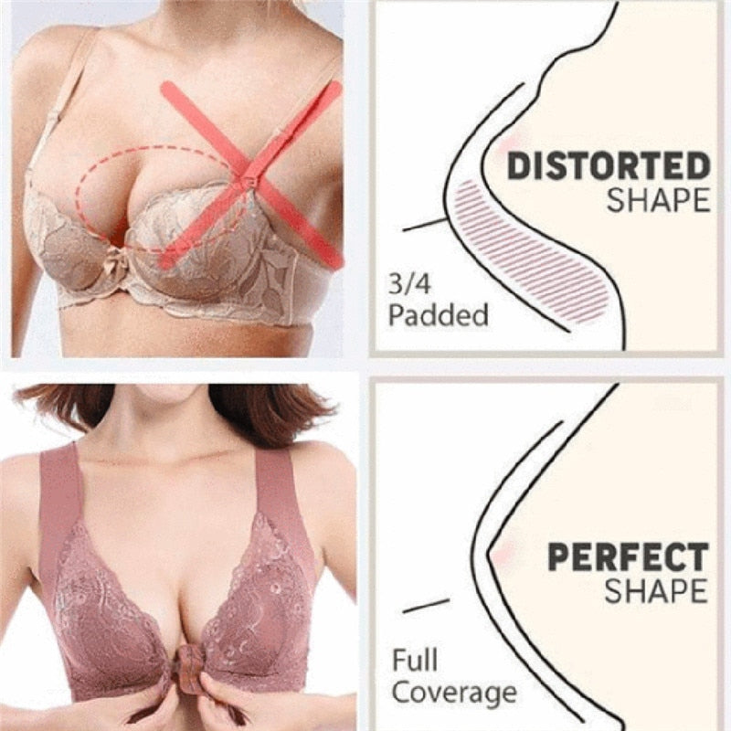 Front Closure 5D Shaping Push Up Bra