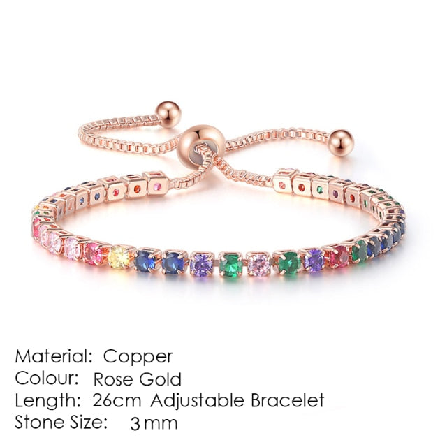 Delicate Rainbow Tourmaline Ionic Bracelet