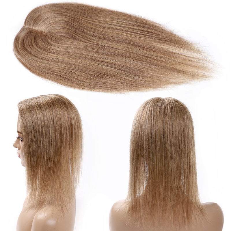 Natural Remy Human Straight Hair Topper