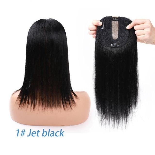 Natural Remy Human Straight Hair Topper