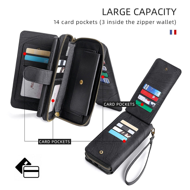 Phone Leather Wallet Case For Samsung