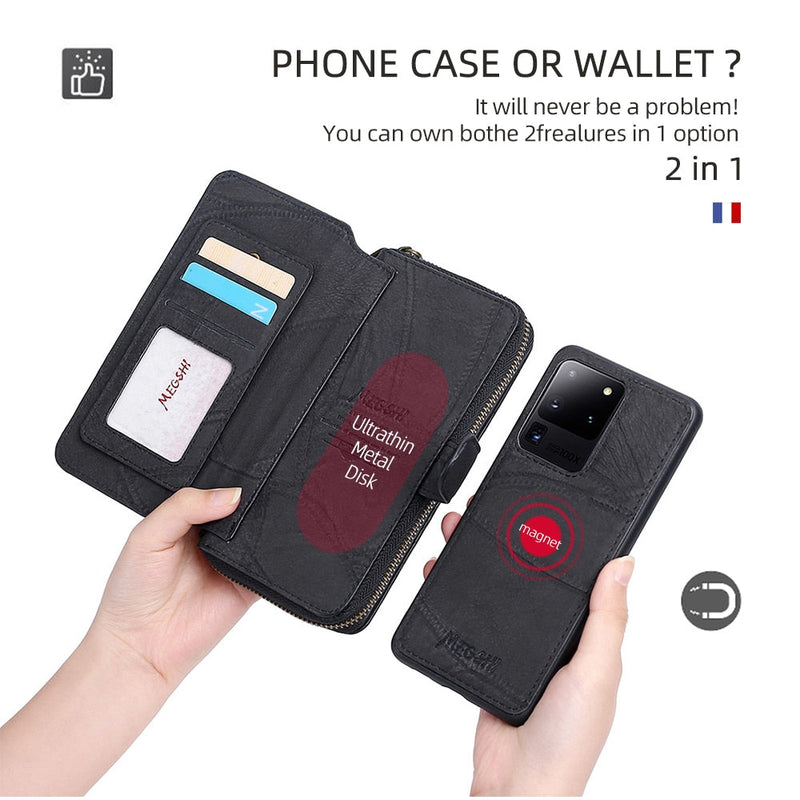 Phone Leather Wallet Case For Samsung