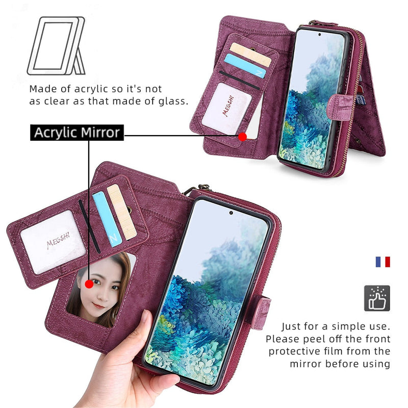 Phone Leather Wallet Case For Samsung