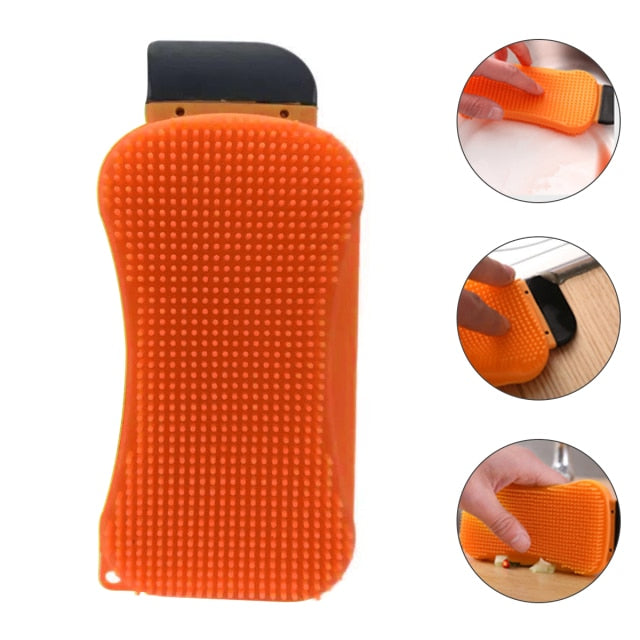 3-in-1 Premium Silicone Kitchen Sponge