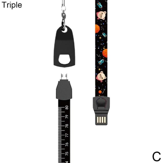 3-in-1 Multi-function Data Cable Lanyard