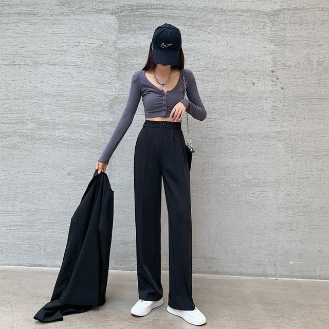 Woman's Casual Full-Length Loose Pants